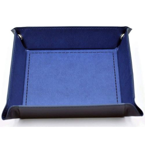 Square Leather Folding Dice Tray